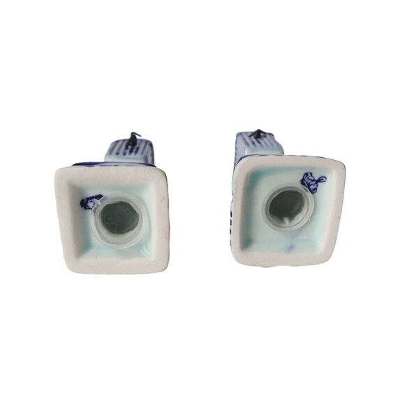 Vintage Delft Blue Salt & Pepper Shakers Moving Windmills - Picture 6 of 6